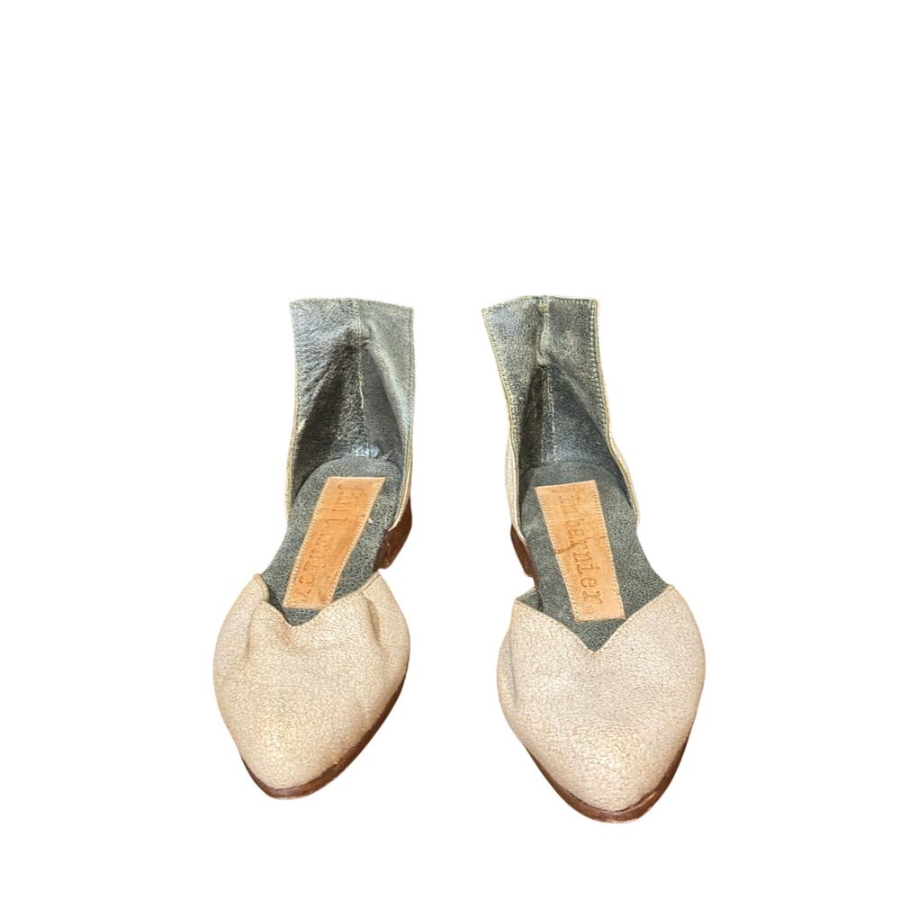 ANTHROPOLOGIE JIM BARNIER ANKLE STRAP FLATS size 7